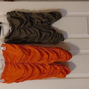 Stretch Gathered Cotton Shorts